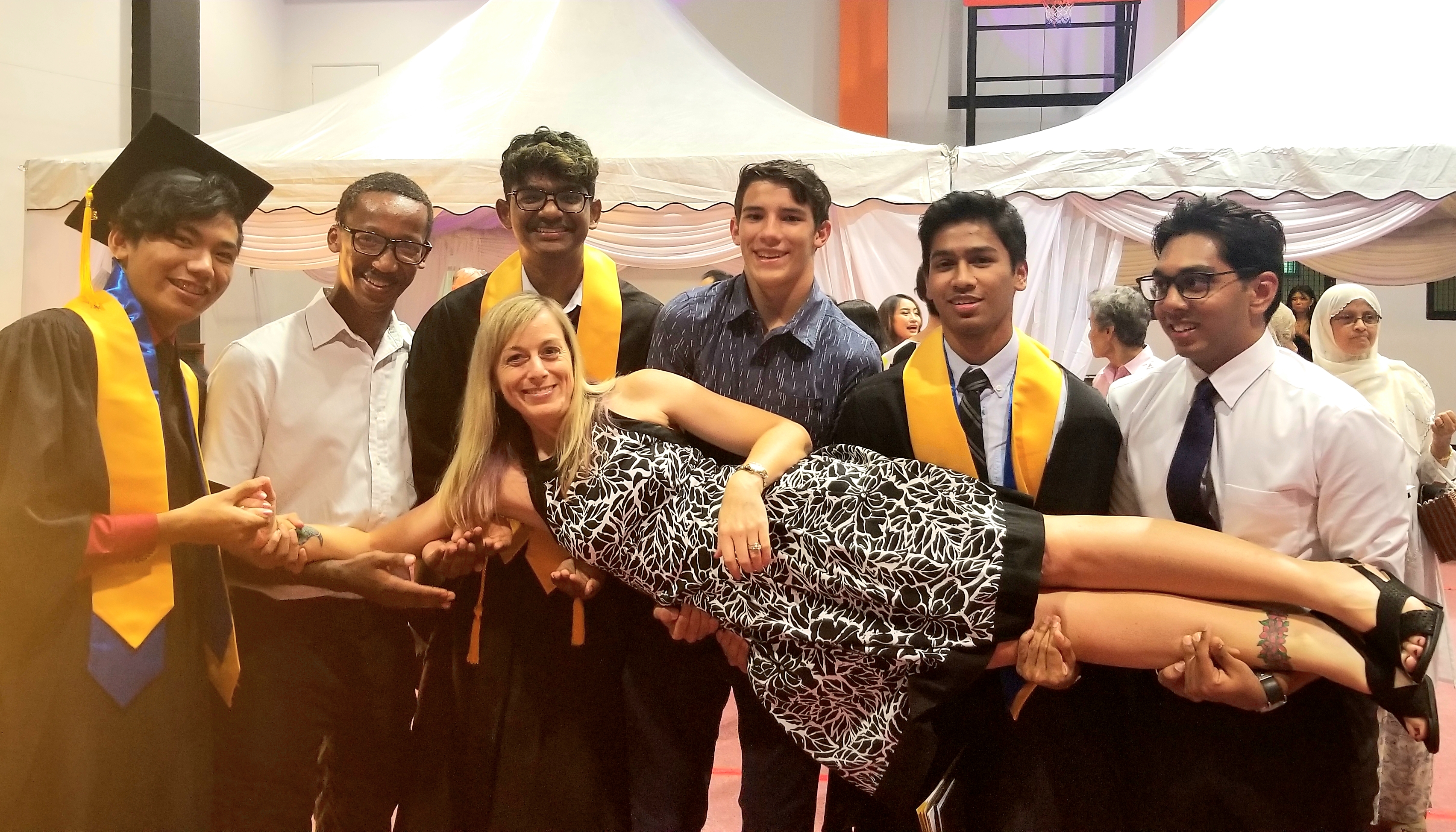 Expat Students with Teacher
