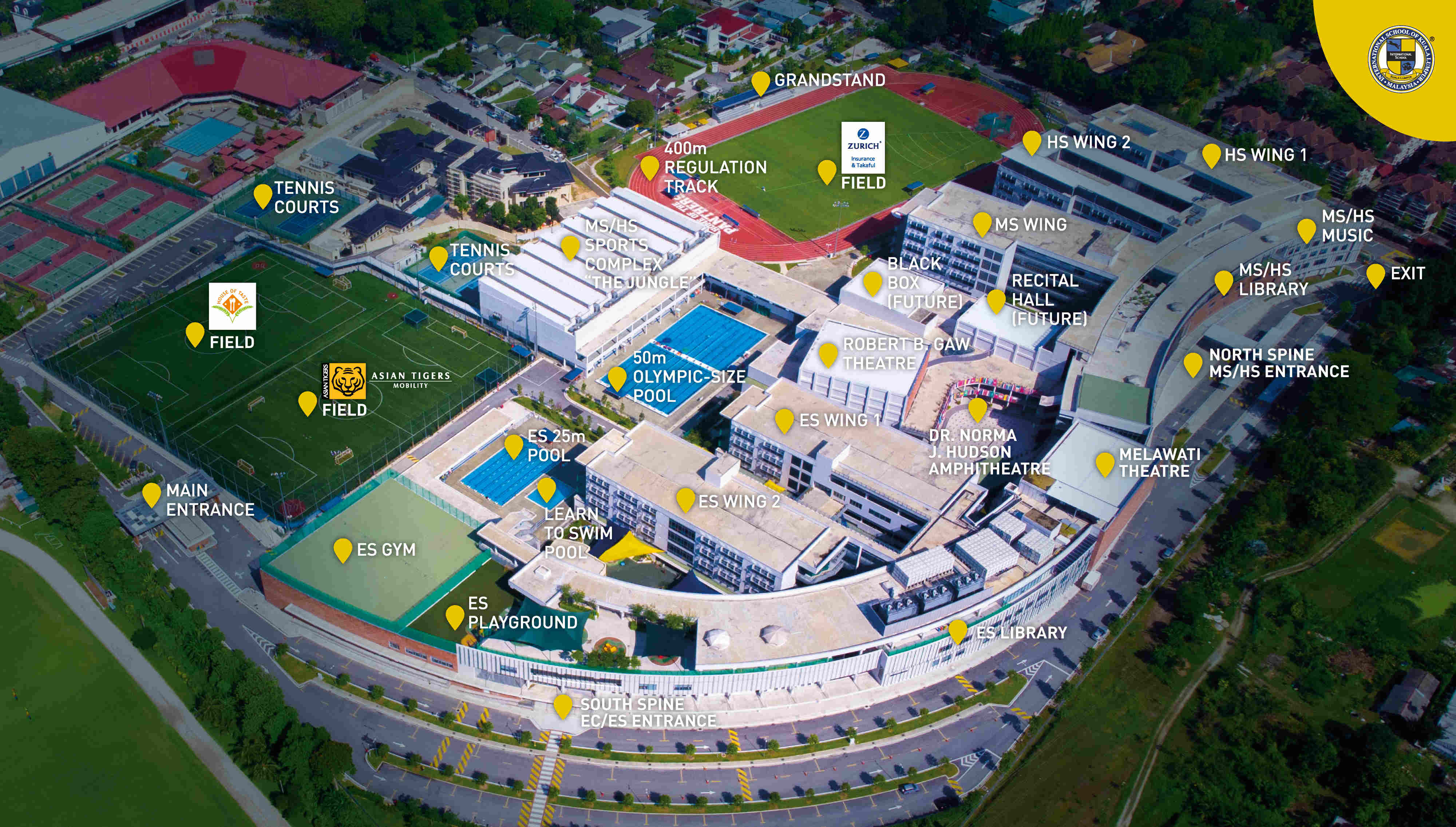 Aerial View of ISKL Ampang Hilir Campus